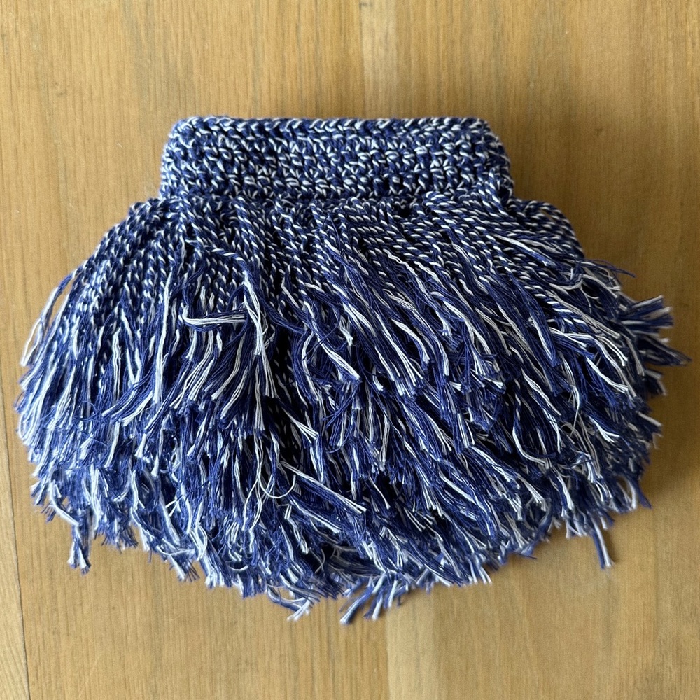 ELLIOT MANN Blue Statement Clutch Bag